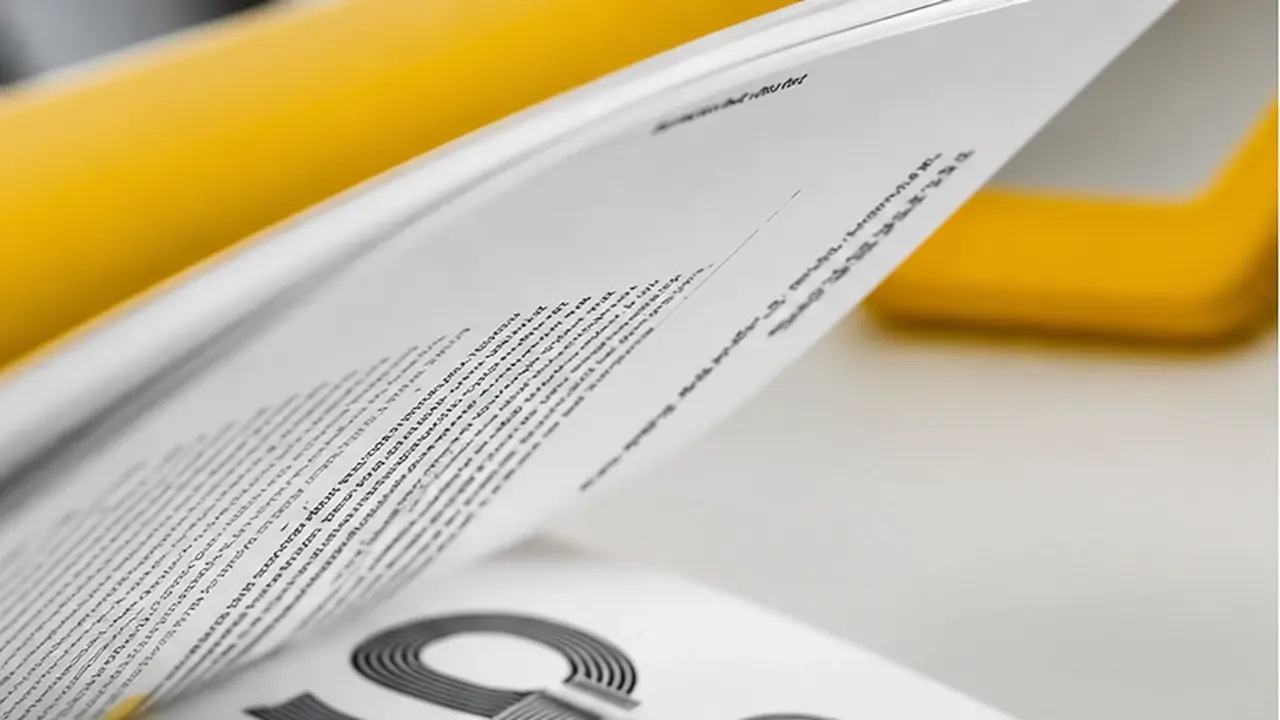 Open brand-design reference book with yellow accents